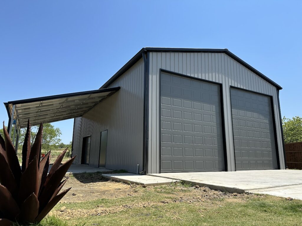 30x50 Tubular Metal Building in Midlothian, Texas.