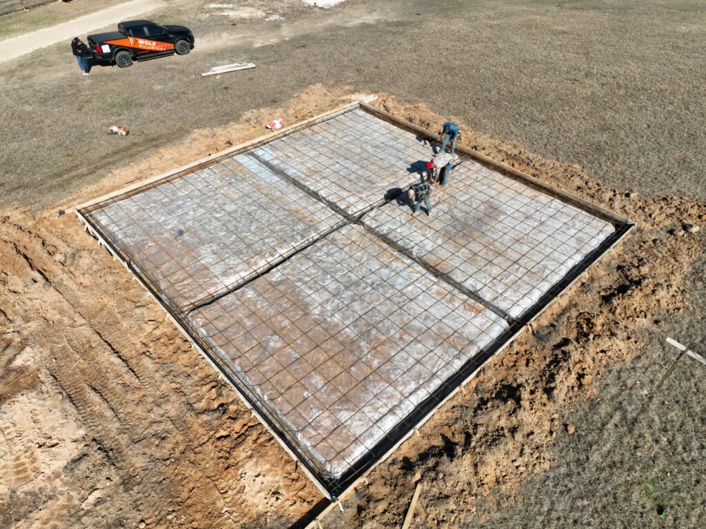 40x40 Red Iron Metal Building in Malakoff, Texas 75148