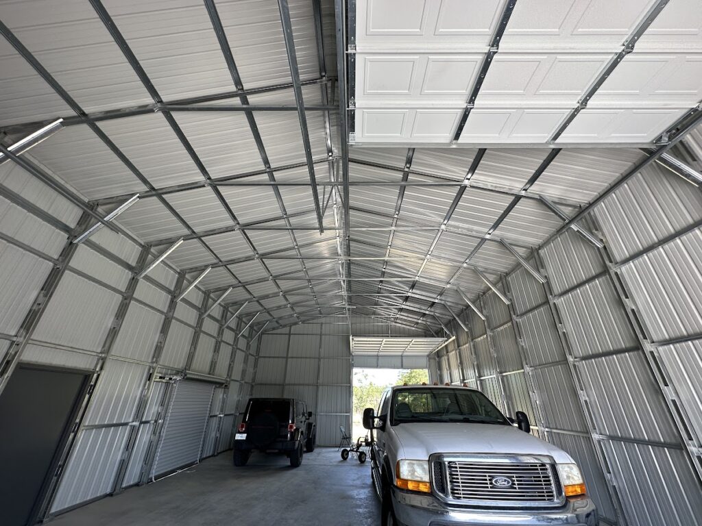 30x50 Tubular Metal Building in Midlothian, Texas.