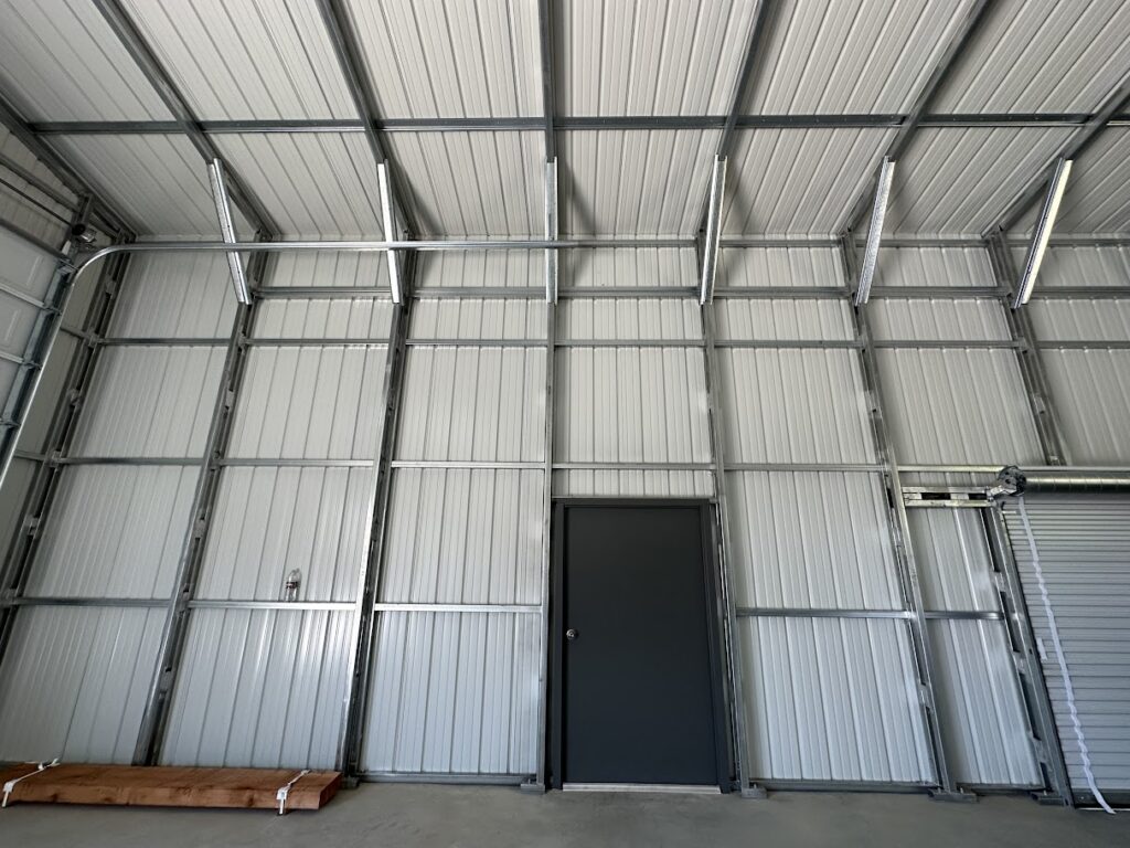 30x50 Tubular Metal Building in Midlothian, Texas.