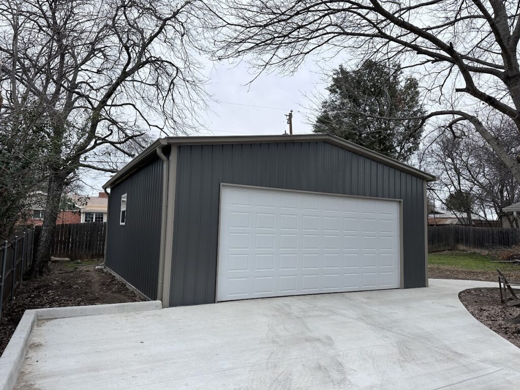 25x30 Tubular Metal Building with Concrete in Benbrook, Texas
