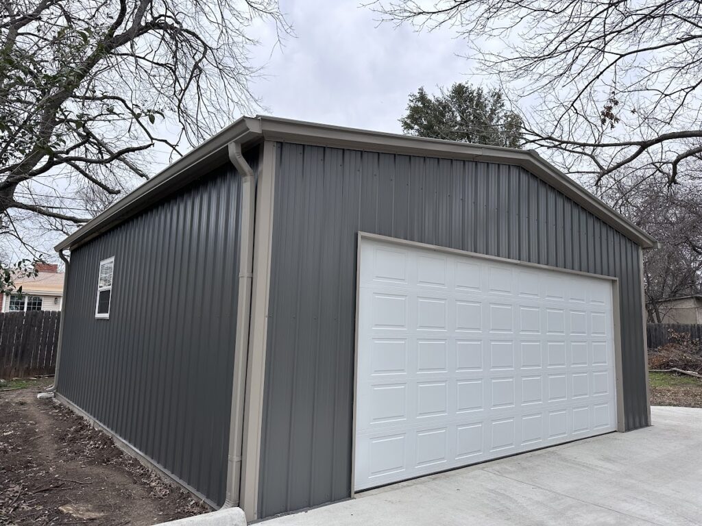 25x30 Tubular Metal Building with Concrete in Benbrook, Texas