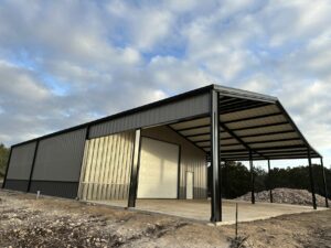 40x80 Full I-Beam Red Iron Metal Building