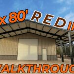 40x80 Full I-Beam Red Iron Metal Building