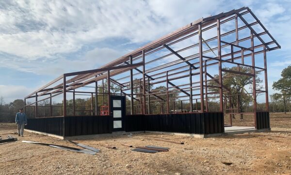 20 x 60 Weld Up Metal Barn in Texas