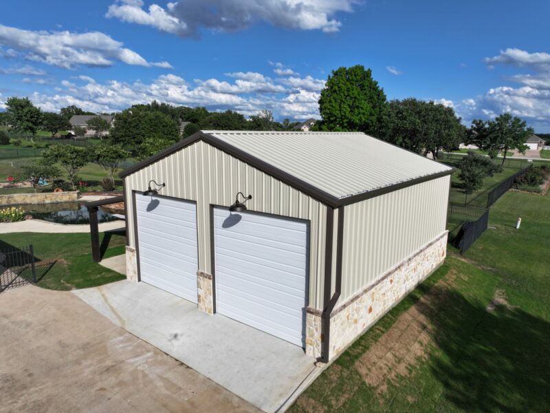 30×36 Red Iron Metal Building in Burleson, Texas 76028