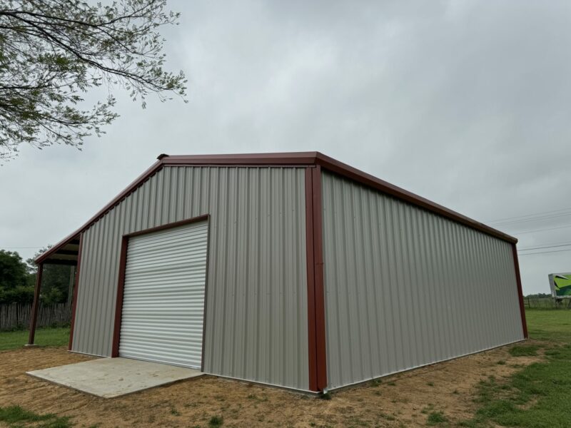30×40 Red Iron Metal Building in Cleburne, Texas 76031
