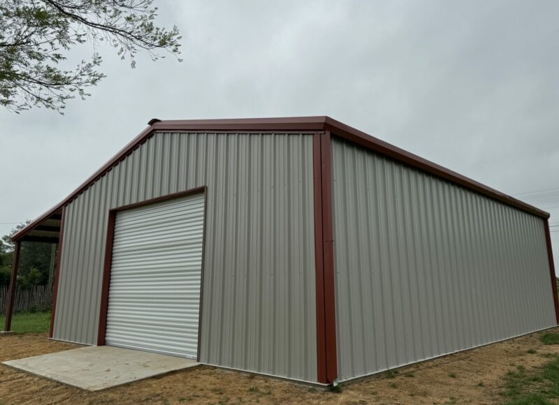 30×40 Red Iron Metal Building in Cleburne, Texas 76031