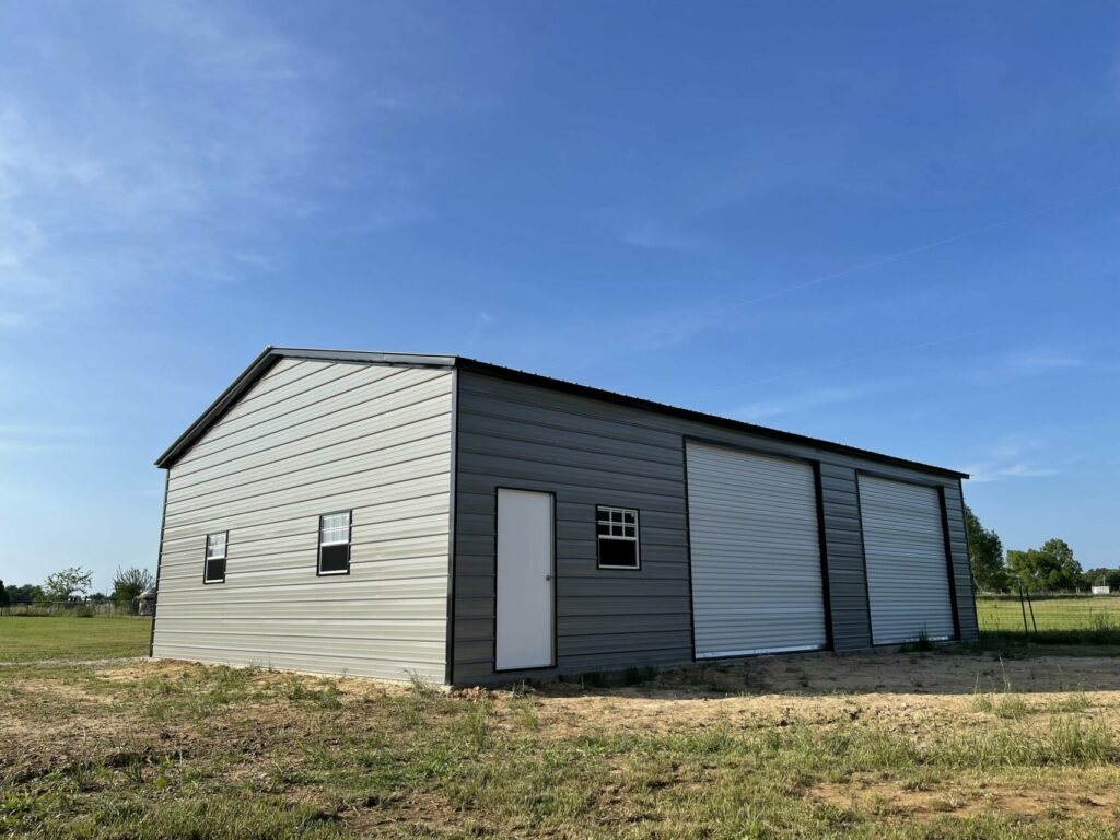 Texas Metal Building with Service Door