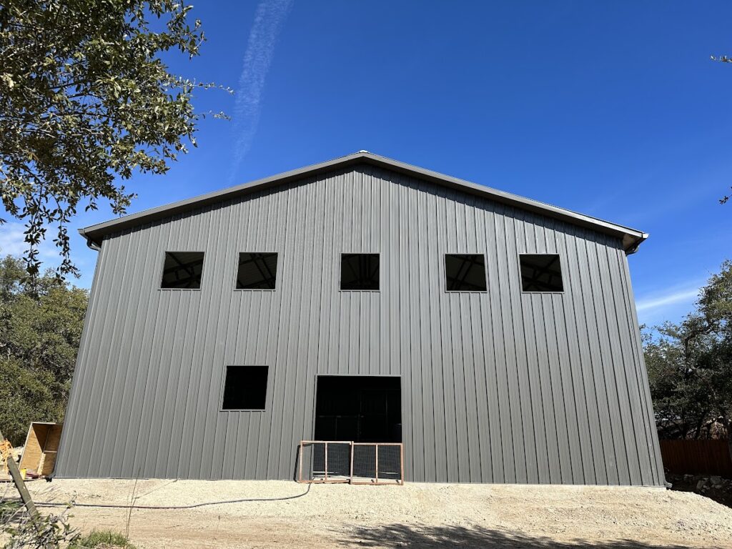 40x60 Tubular Metal Building in Wimberley, Texas