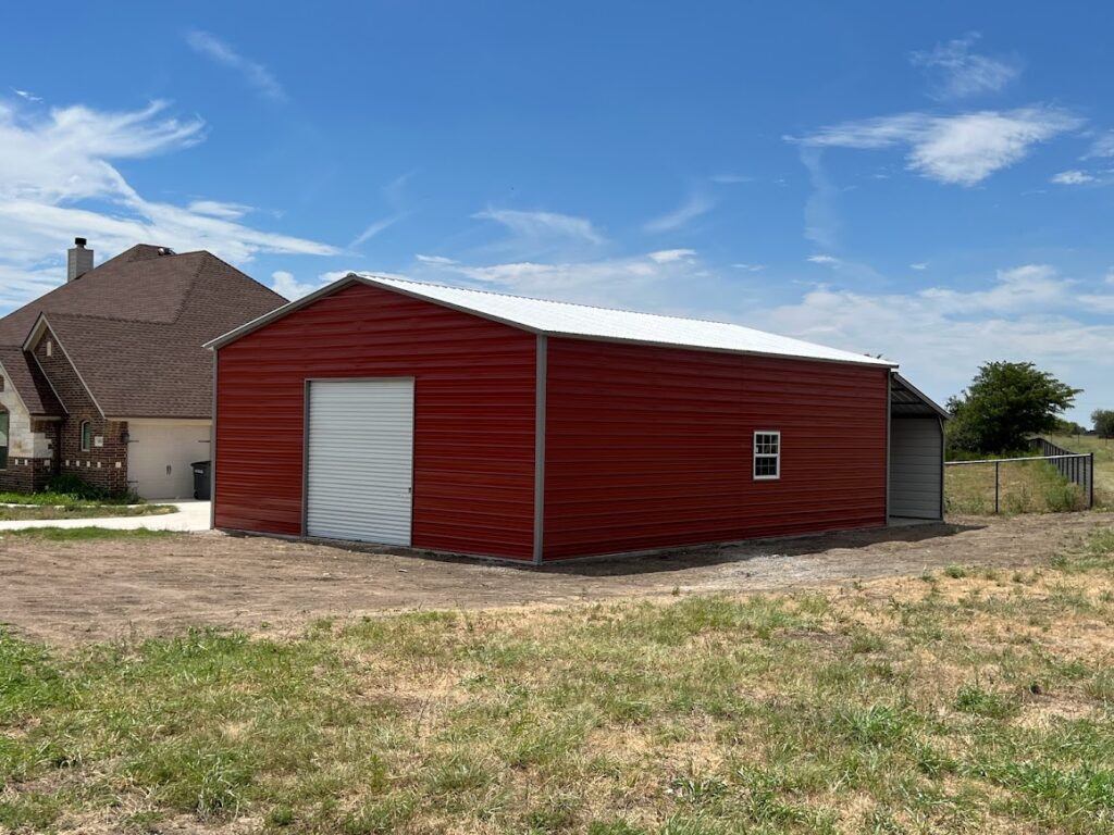 30x40 Tubular Metal Building in Weatherford, Texas.