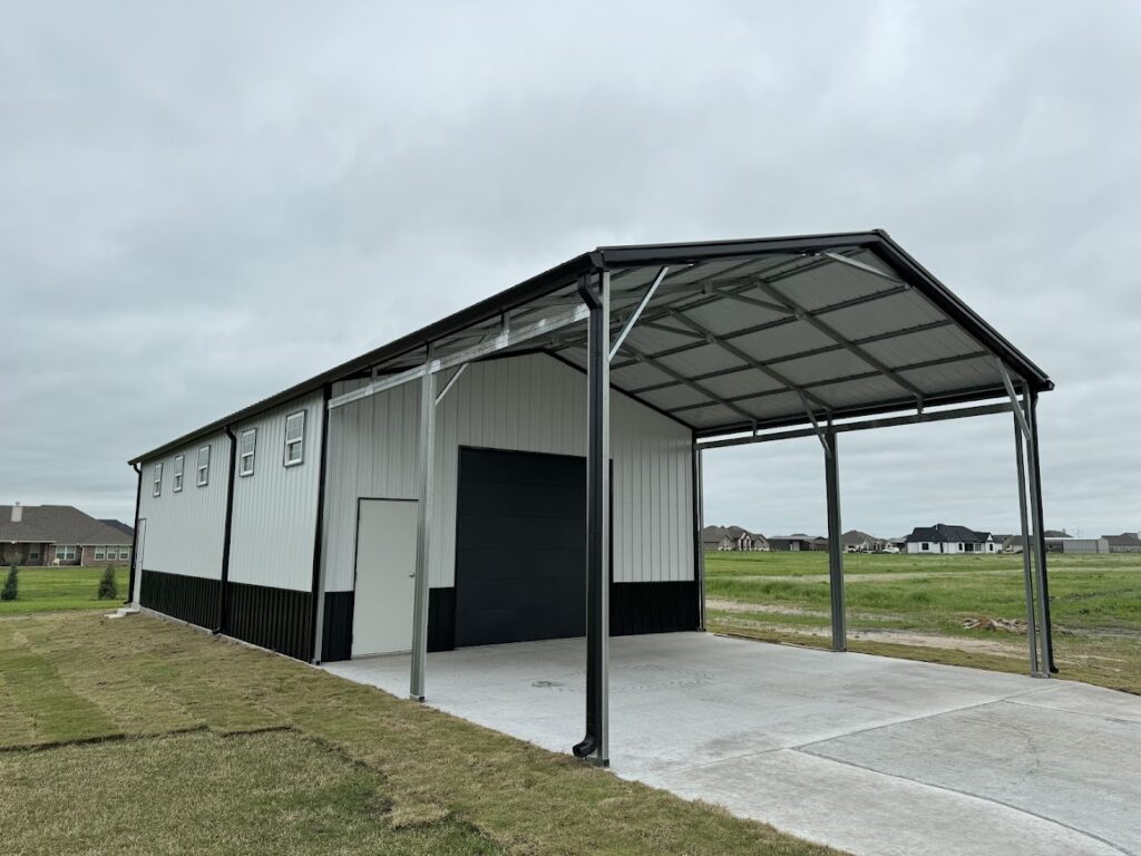 24x65 Metal Building in Caddo Mills, Texas.