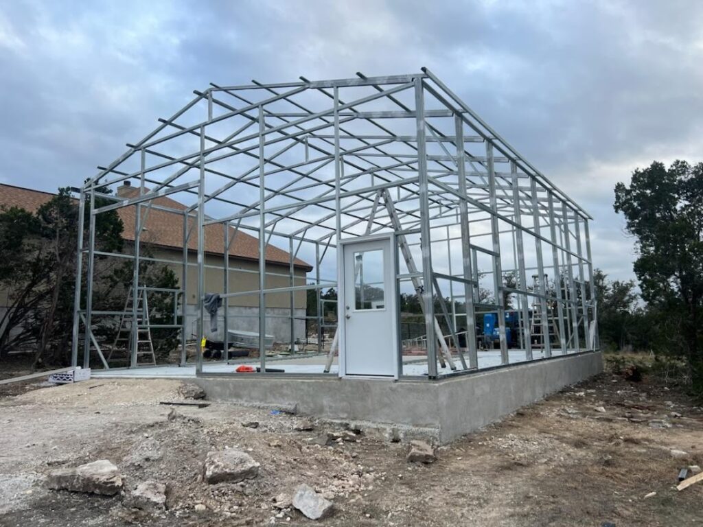 30x40 Tubular Metal Building in Fischer, Texas