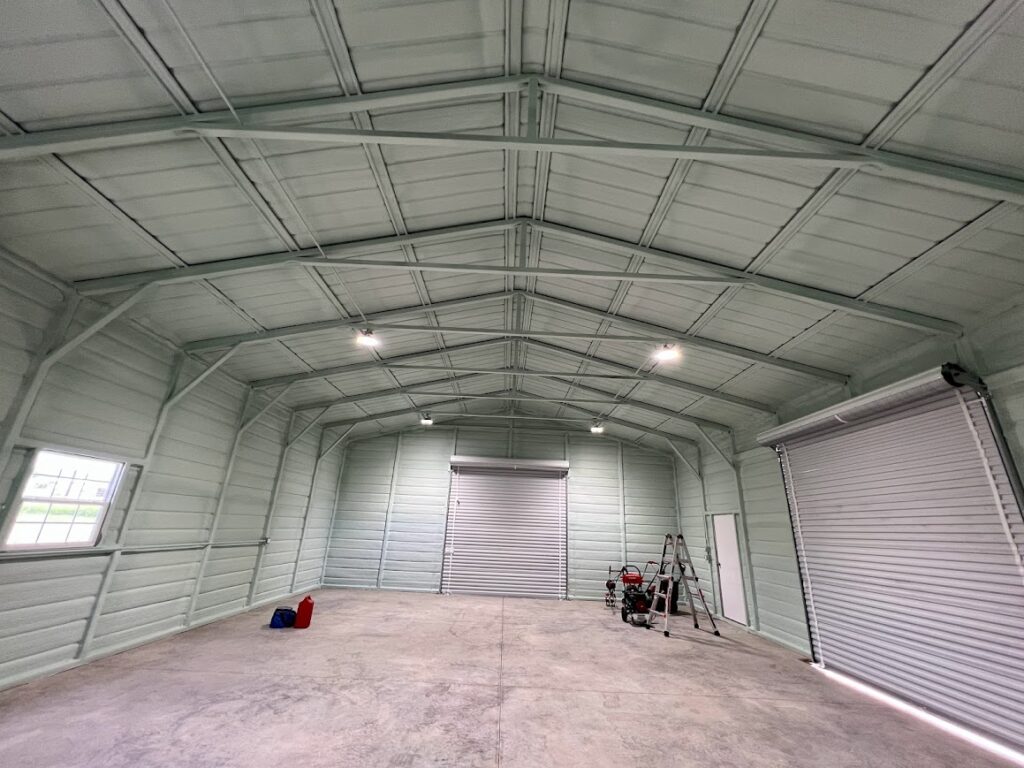 30x40 Tubular Metal Building in Weatherford, Texas.