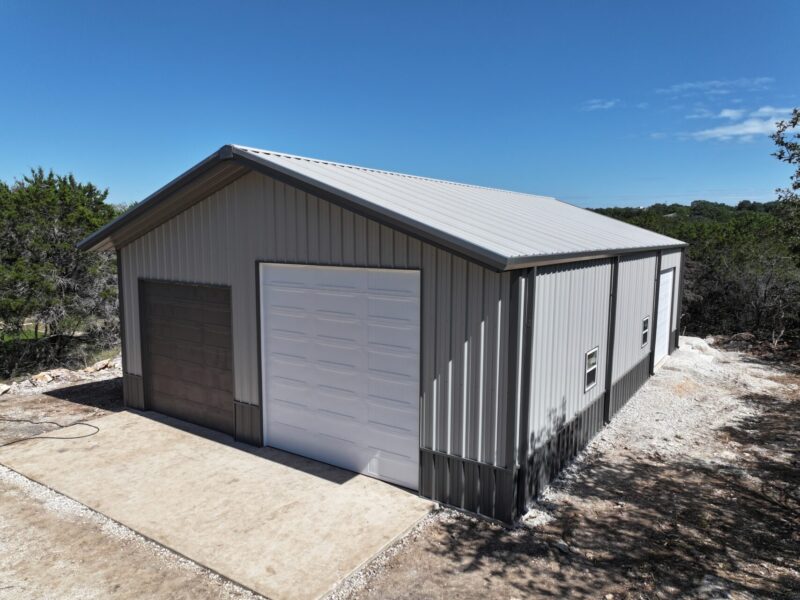 38×60 Red Iron Metal Building in Boerne, Texas 78006