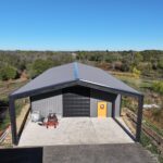 40x80 Red Iron Carport COMBO