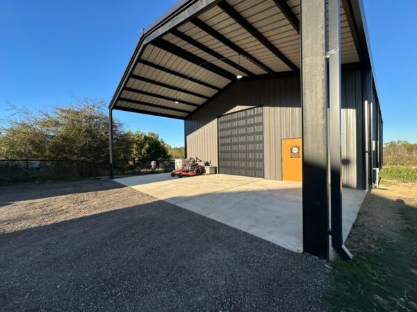 40x80 Red Iron Carport COMBO