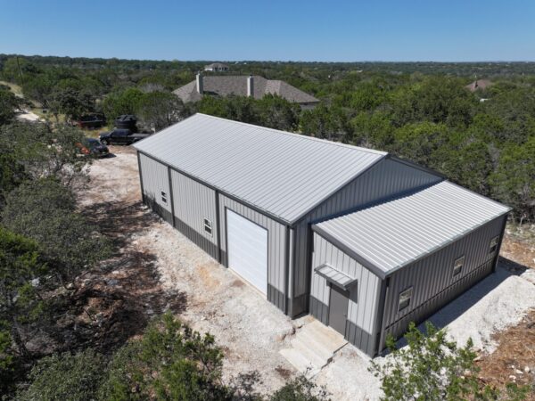 38x60 Metal Workshop with Enclosed Porch