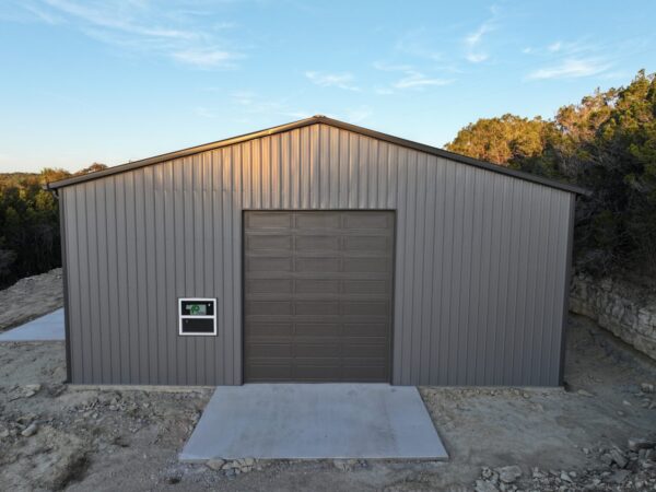 40x60 WideSpan with Concrete for Truck Garage/Workshop in Marble Falls, TX.