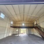30x40 Custom Metal Building with Steel Balcony, Mezzanine and a Wraparound Porch.