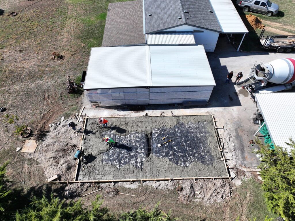 20x40 Metal Garage in Justin, Texas.