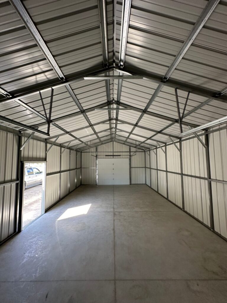 20x40 Metal Garage in Justin, Texas.