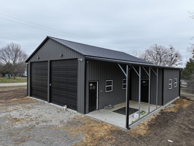 30×40 Metal Workshop with Custom Lean-to in Ennis, Texas 75119