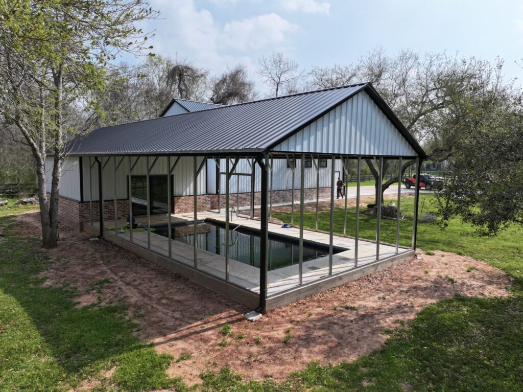 32x45 Metal Garage and Storage Building in Houston, TX.