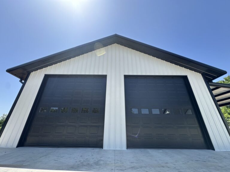 40x50 Weld Up Metal Garage in Weatherford, TX.