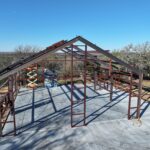40x50 Weld Up Metal Garage in Weatherford, TX.