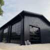 30x60 All Black Metal Storage in Boerne, TX.