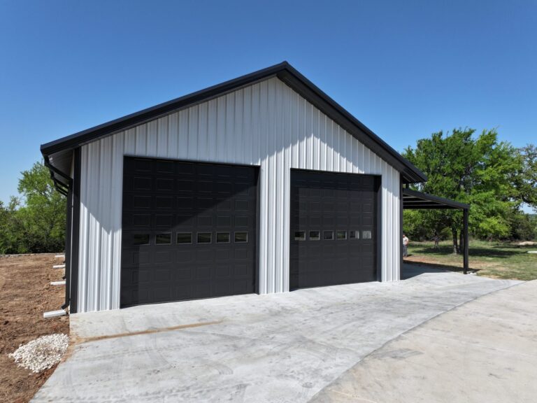 40x50 Weld Up Metal Garage in Weatherford, TX.