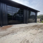 30x60 All Black Metal Storage in Boerne, TX.