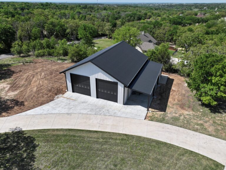 40x50 Weld Up Metal Garage in Weatherford, TX.