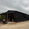 30x60 All Black Metal Storage in Boerne, TX.
