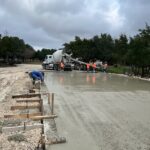 30x60 All Black Metal Storage with Concrete in Boerne, TX.
