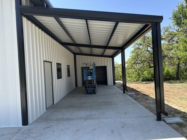 40x50 Weld Up Metal Garage in Weatherford, TX.