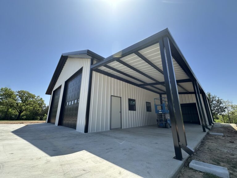 40x50 Weld Up Metal Garage in Weatherford, TX.