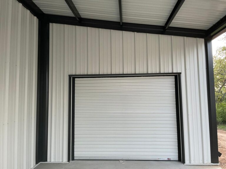 40x50 Weld Up Metal Garage in Weatherford, TX.