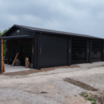 30x60 All Black Metal Storage in Boerne, TX.