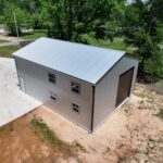 30x40 Galvalume Metal Workshop in Carthage, TX.