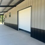 40x75 Metal Workshop with Custom Porch in Medina, TX.