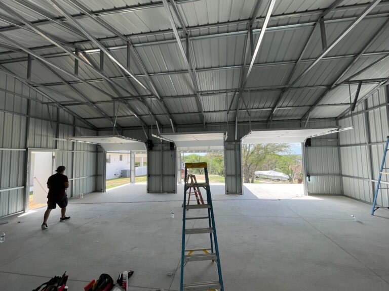 30x40 Metal Storage with Side Lean-to in Buchanan Dam, TX.