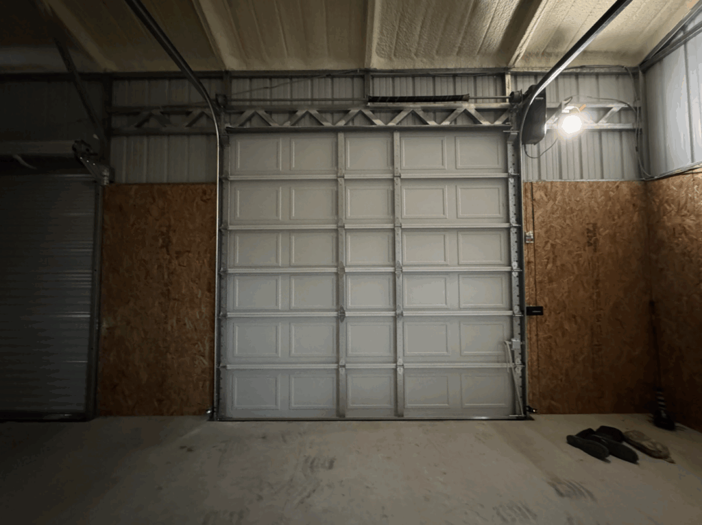 30x70 Texas White Metal Garage in Kaufman, TX.
