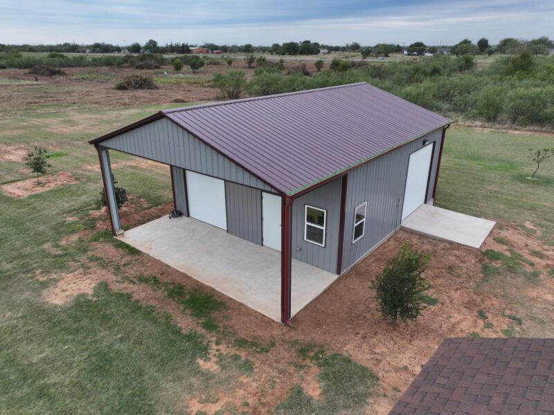 28×40 Metal Storage with Open Front Porch in Wichita Falls, Texas 76310