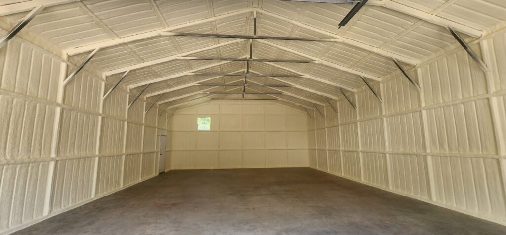 30x50 Texas Blue Metal Storage Building in Corsicana, TX.