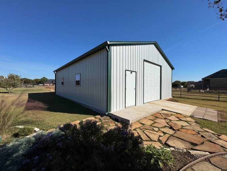 30×40 Steel Storage Garage Building in Crowley, Texas 76036