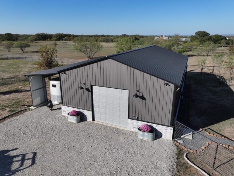 30×50 Custom Steel Horse Barn in Gordon, Texas 76453
