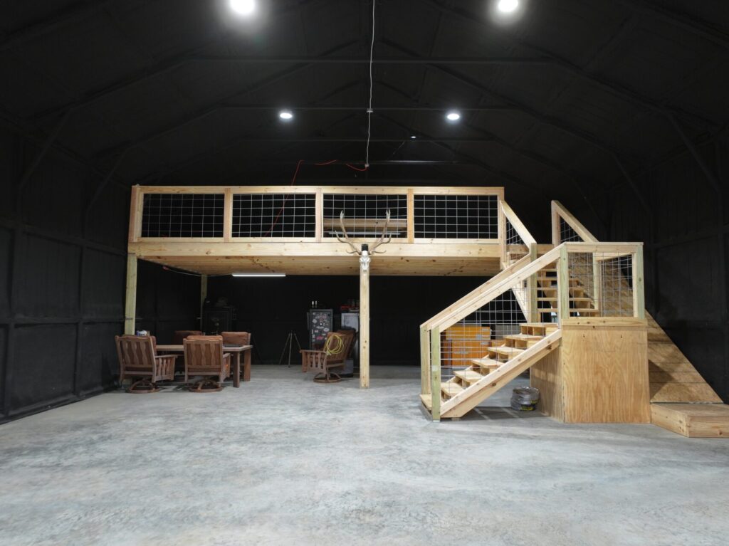 30x50 All Black Texas Man Cave Building in Flynn, TX.