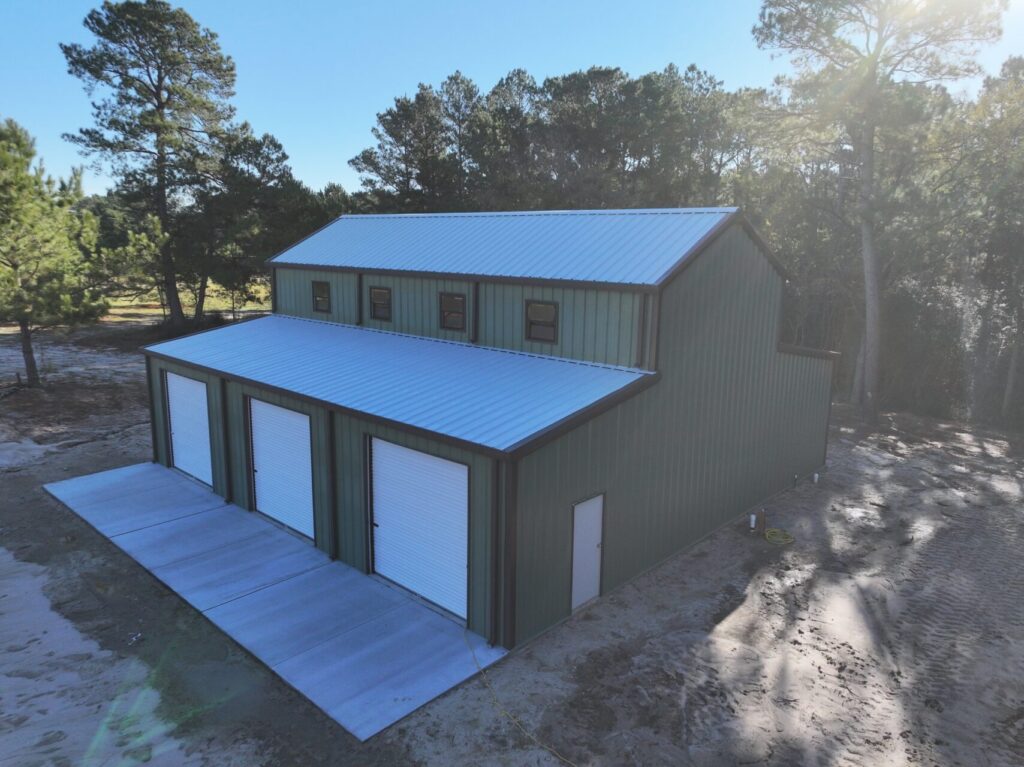 48x50 Texas Metal Ag Barn Wedding Venue in Bedias, TX.